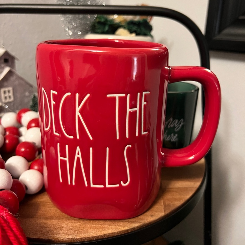 Rae Dunn Deck the Halls Red Mug New